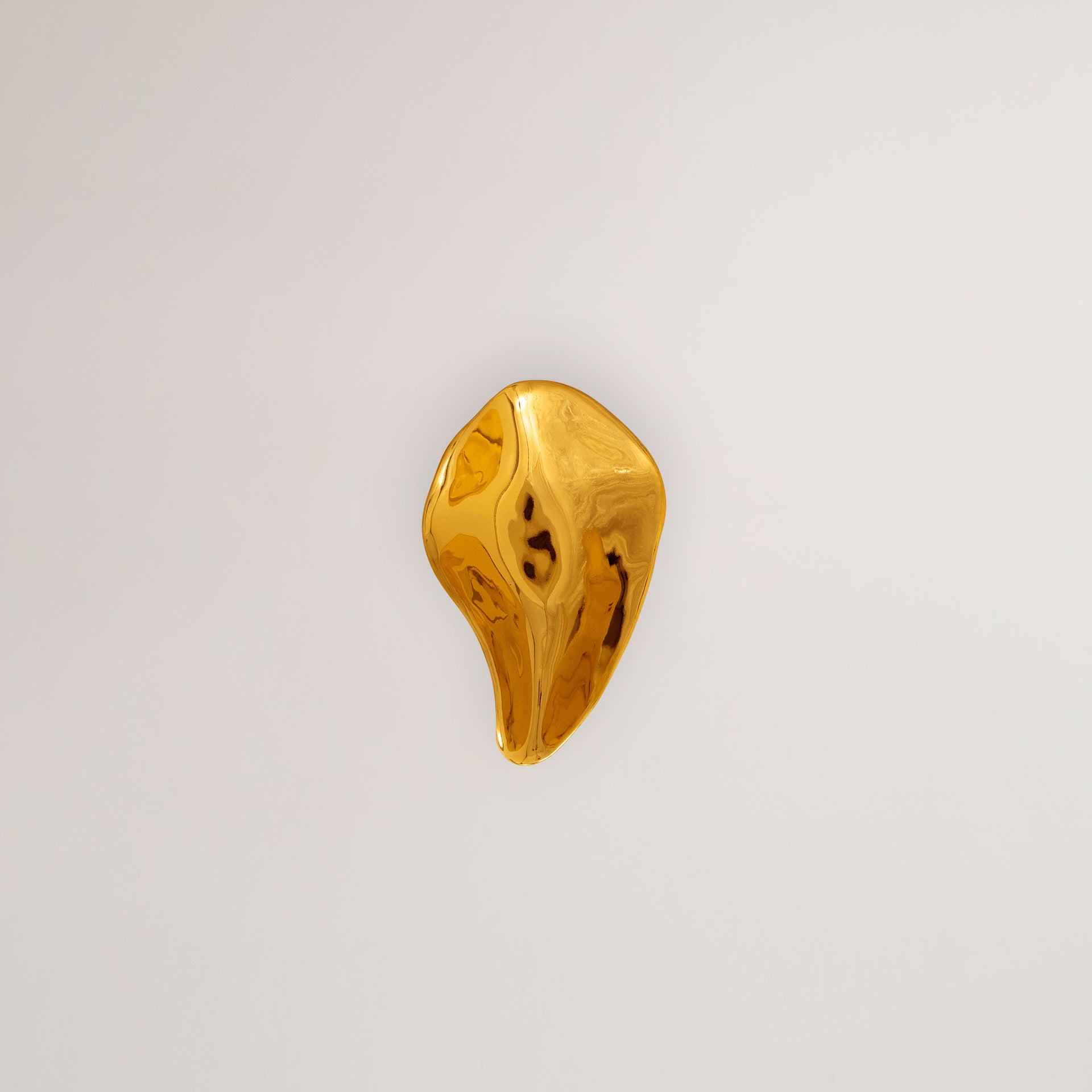 Handmade Limoges porcelain gold starter spoon