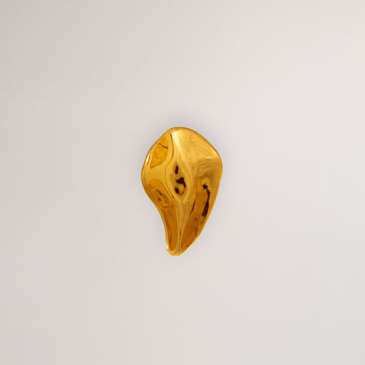 Handmade Limoges porcelain gold starter spoon