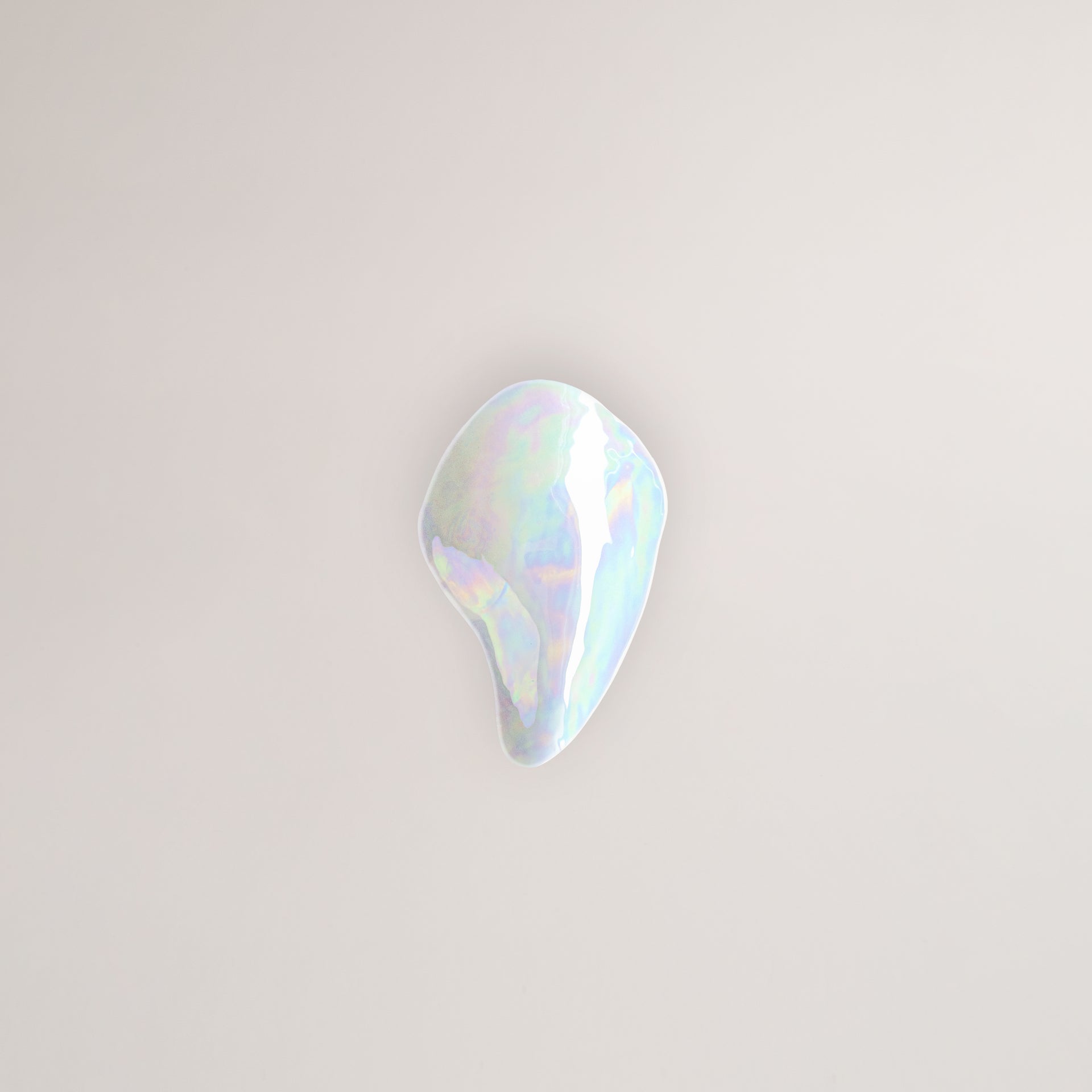 Handmade Limoges porcelain pearlescent starter spoon
