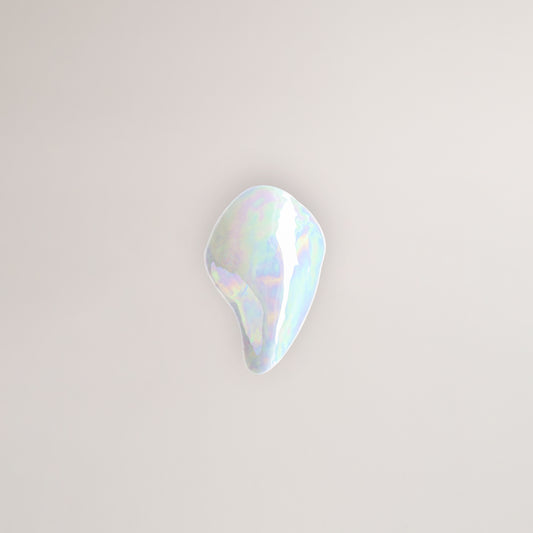 Handmade Limoges porcelain pearlescent starter spoon