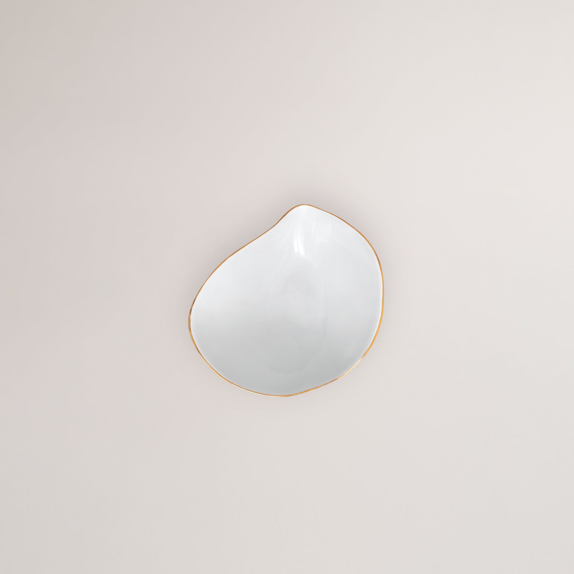 Handmade Limoges porcelain golden rim side bowl