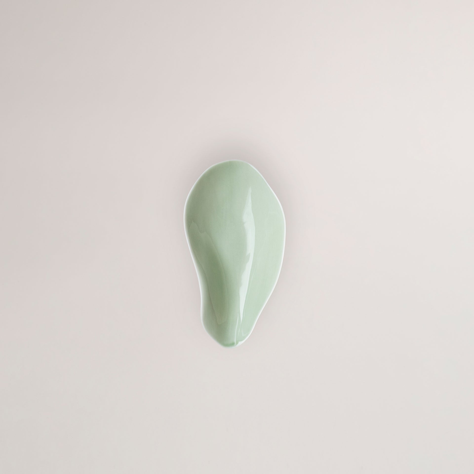 Handmade Limoges porcelain green side bowl