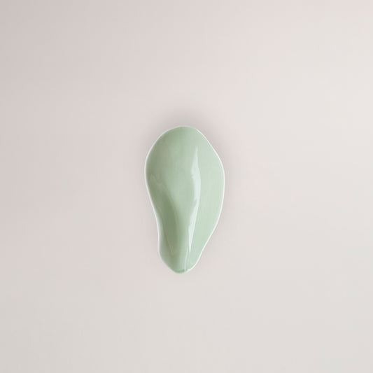 Handmade Limoges porcelain green side bowl