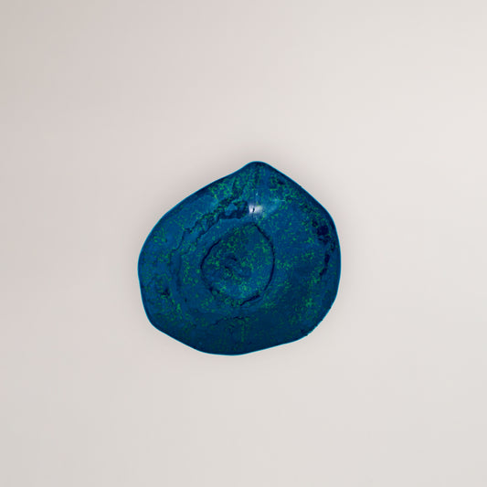Handmade Limoges porcelain blue dinner plate