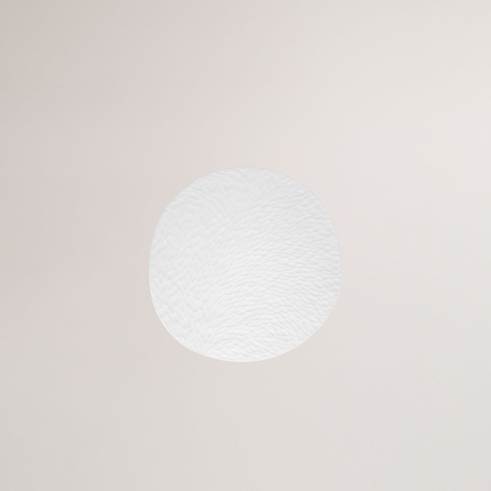 Handmade Limoges porcelain white round platter