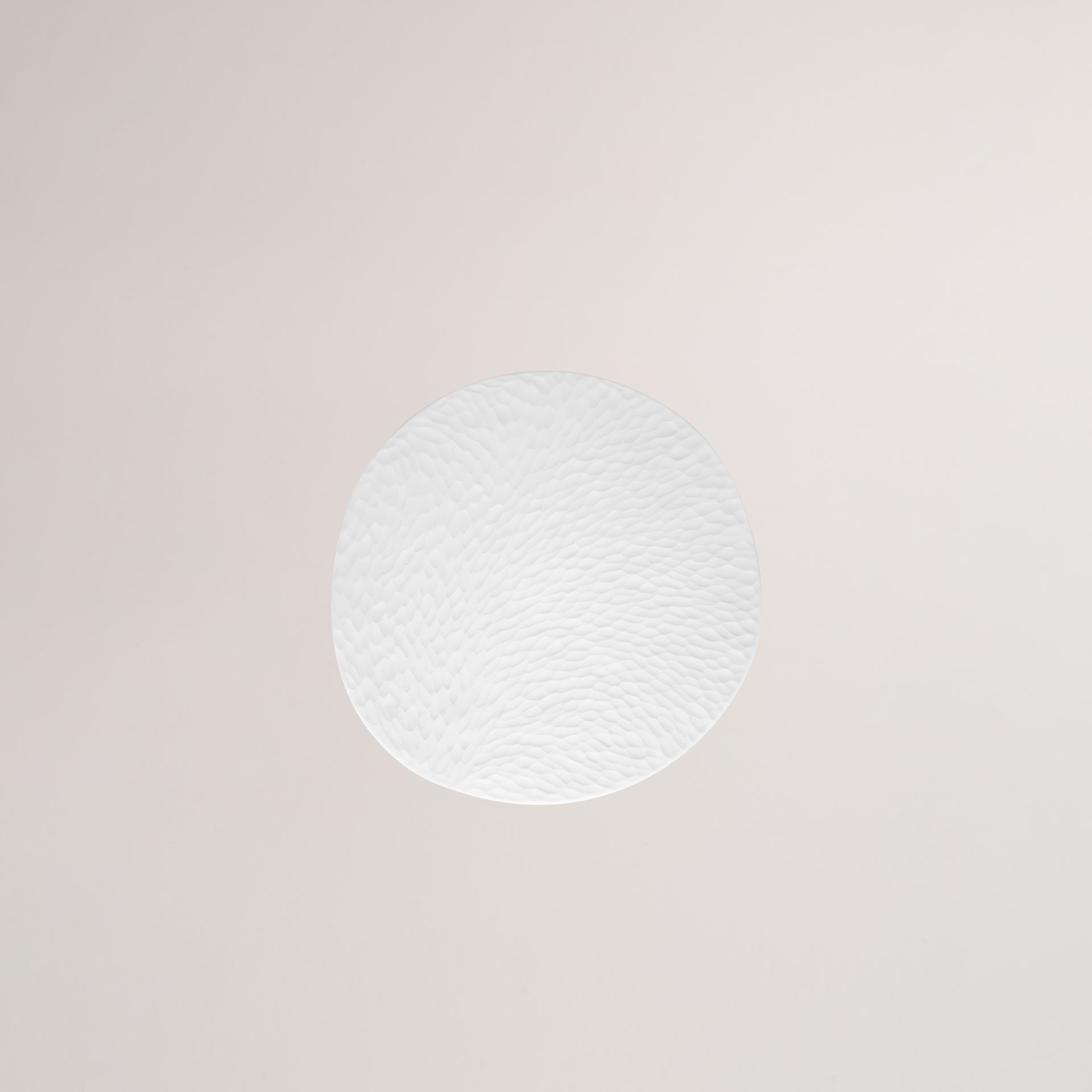 Handmade Limoges porcelain white round platter