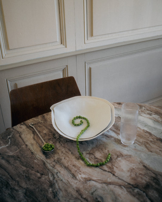 Indulge nº8 dinner plate / white matte