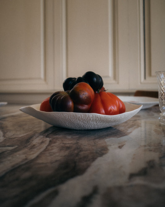 Indulge nº6 large dinner plate / white matte