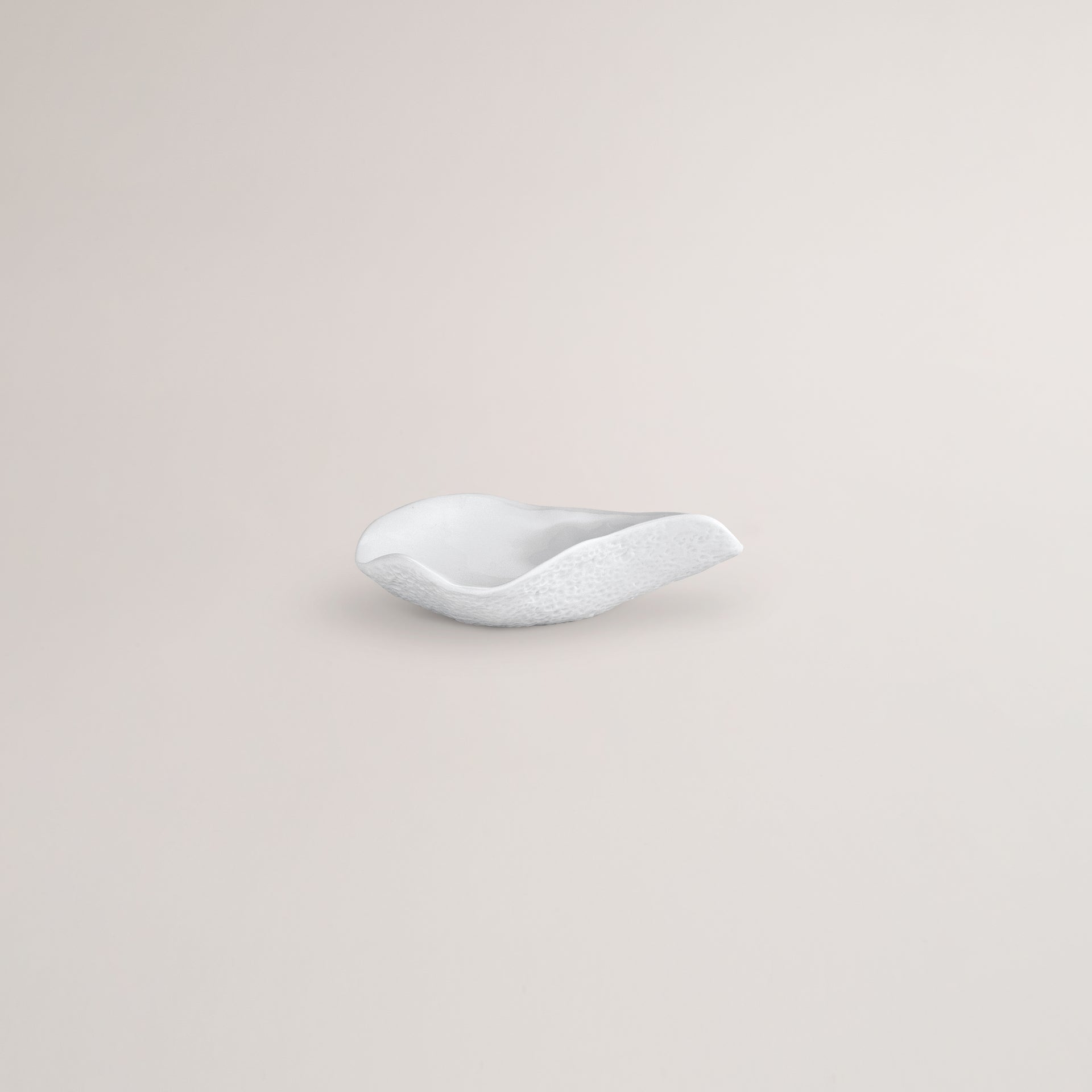 Handmade Limoges porcelain white starter spoon