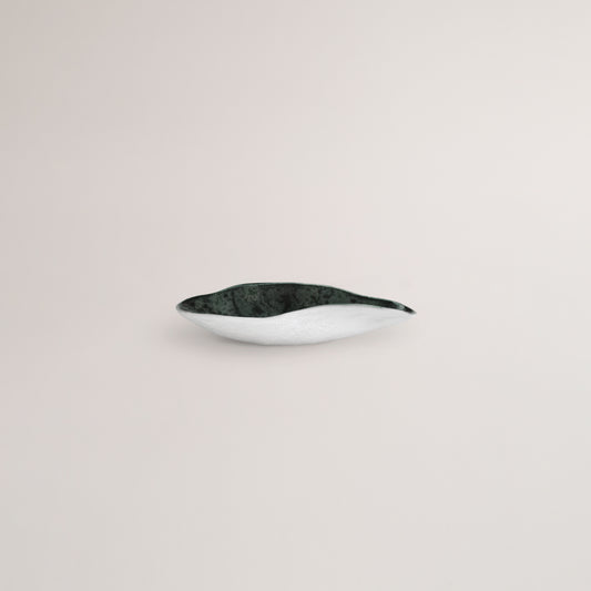 Handmade Limoges porcelain grey side bowl