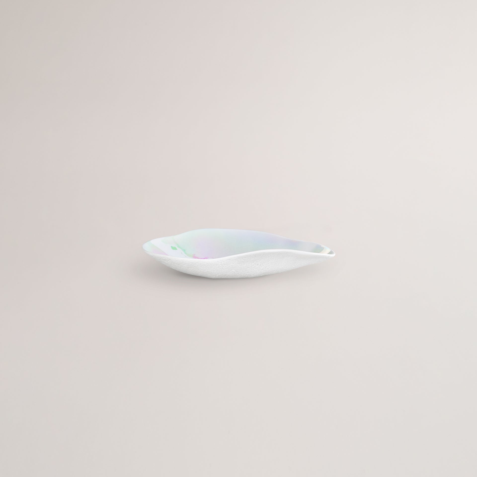 Handmade Limoges porcelain pearlescent side bowl