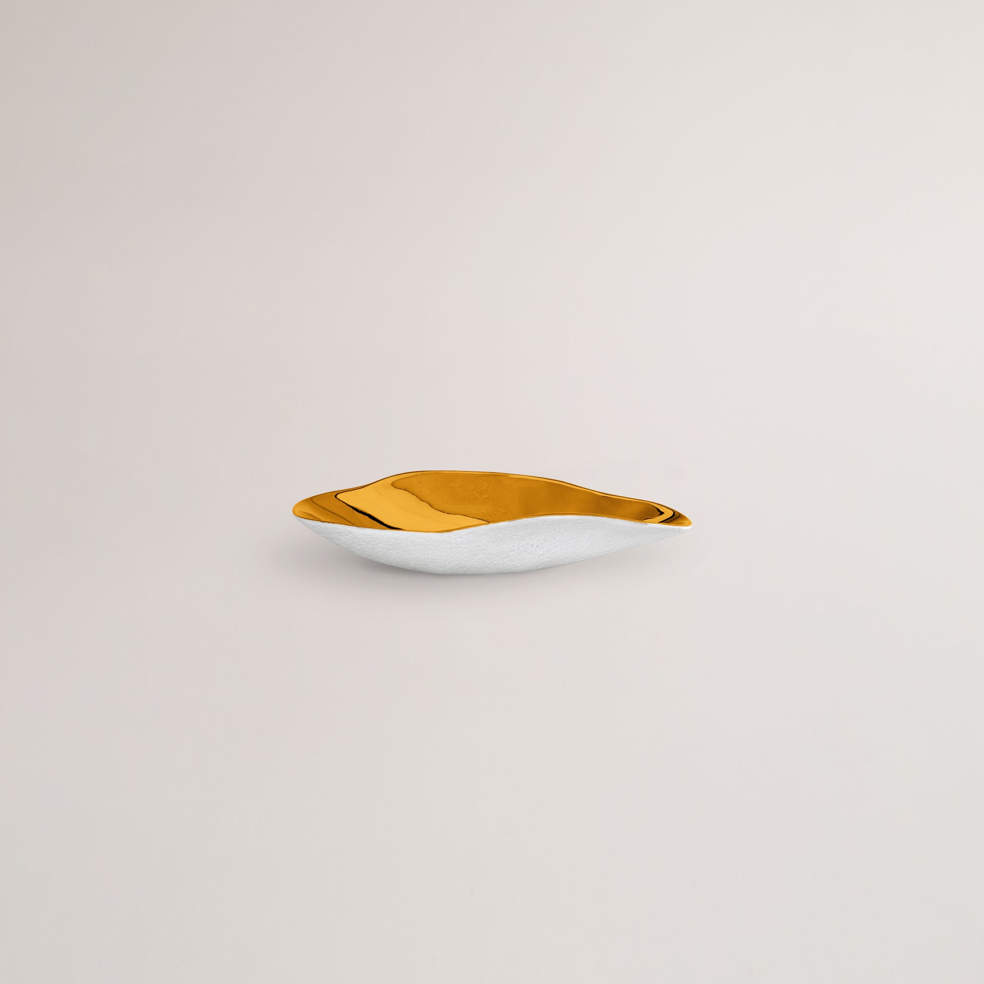 Handmade Limoges porcelain gold side bowl