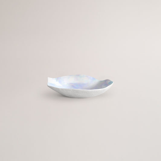 Handmade Limoges porcelain pearlescent small plate