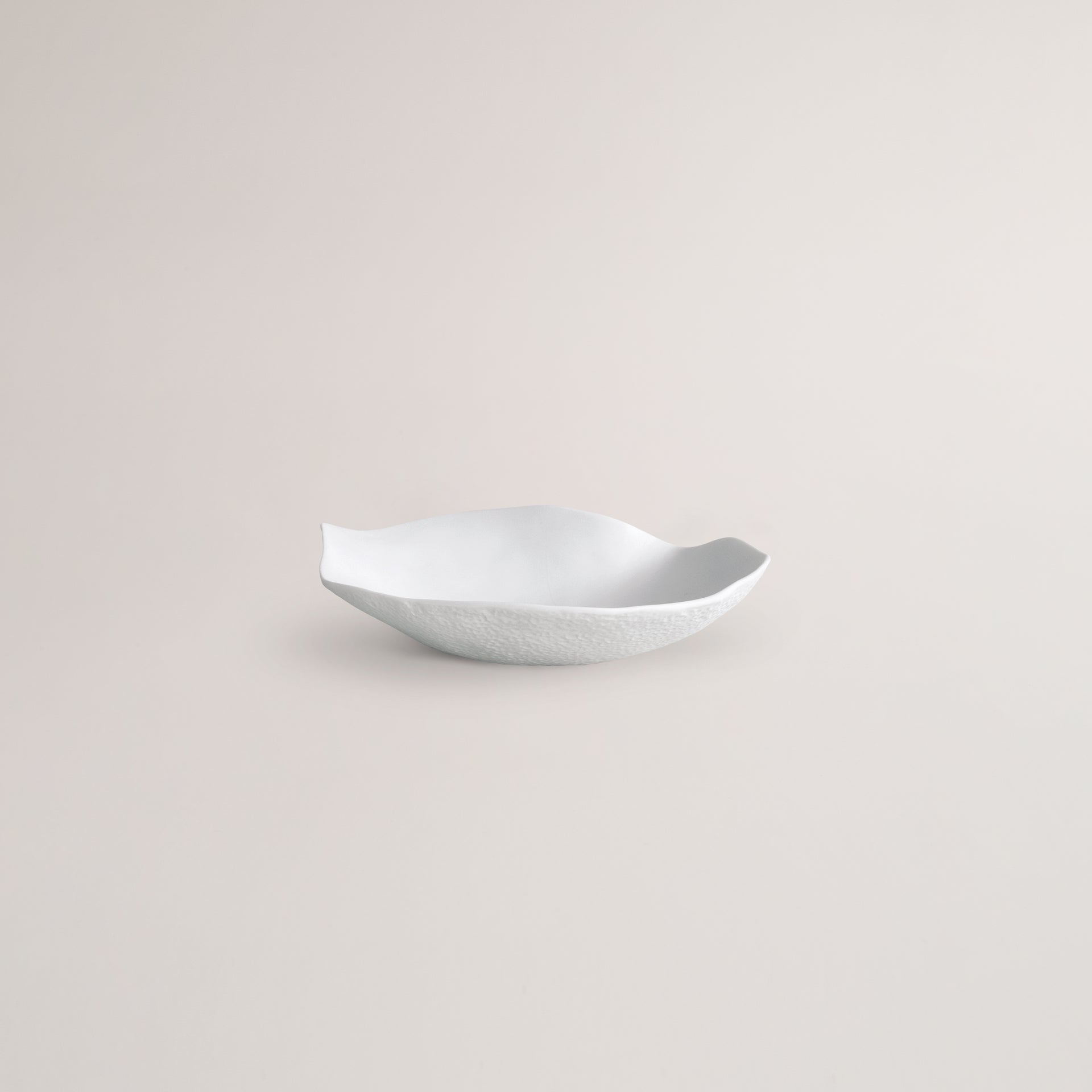 Handmade Limoges porcelain white small plate