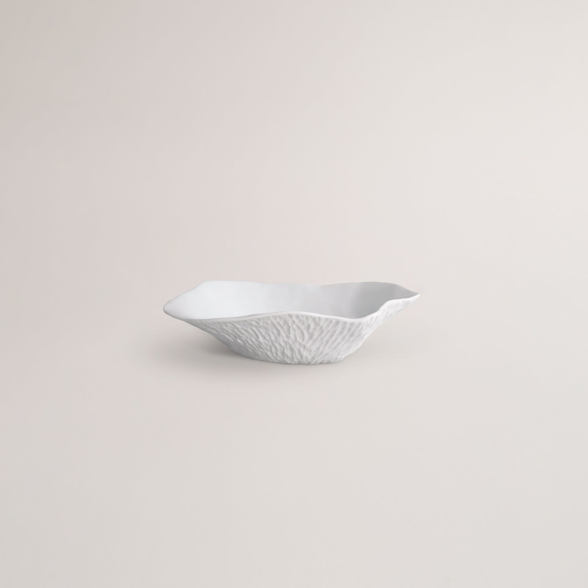 Handmade Limoges porcelain white bowl