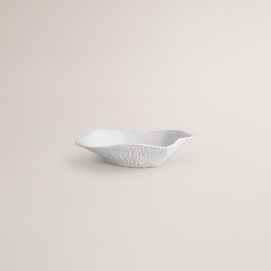 Handmade Limoges porcelain white bowl