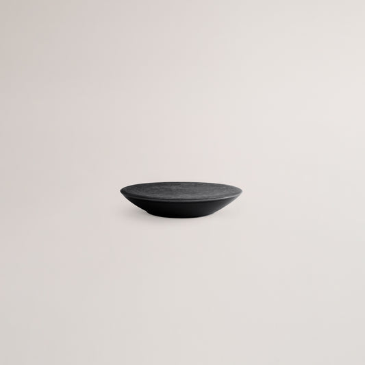 Handmade Limoges porcelain grey elevated bowl