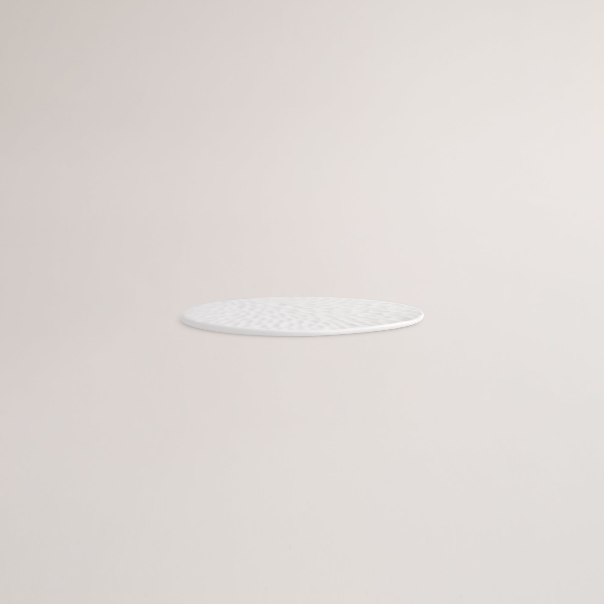 Handmade Limoges porcelain white oval dish