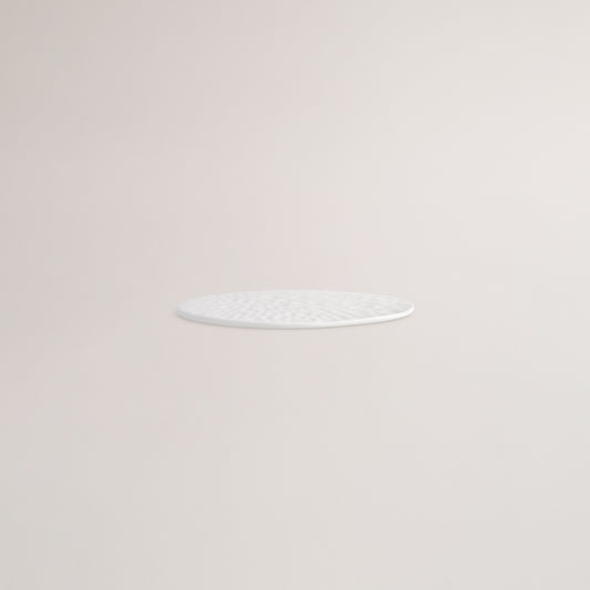 Handmade Limoges porcelain white oval dish