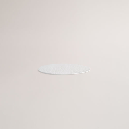 Handmade Limoges porcelain white round platter