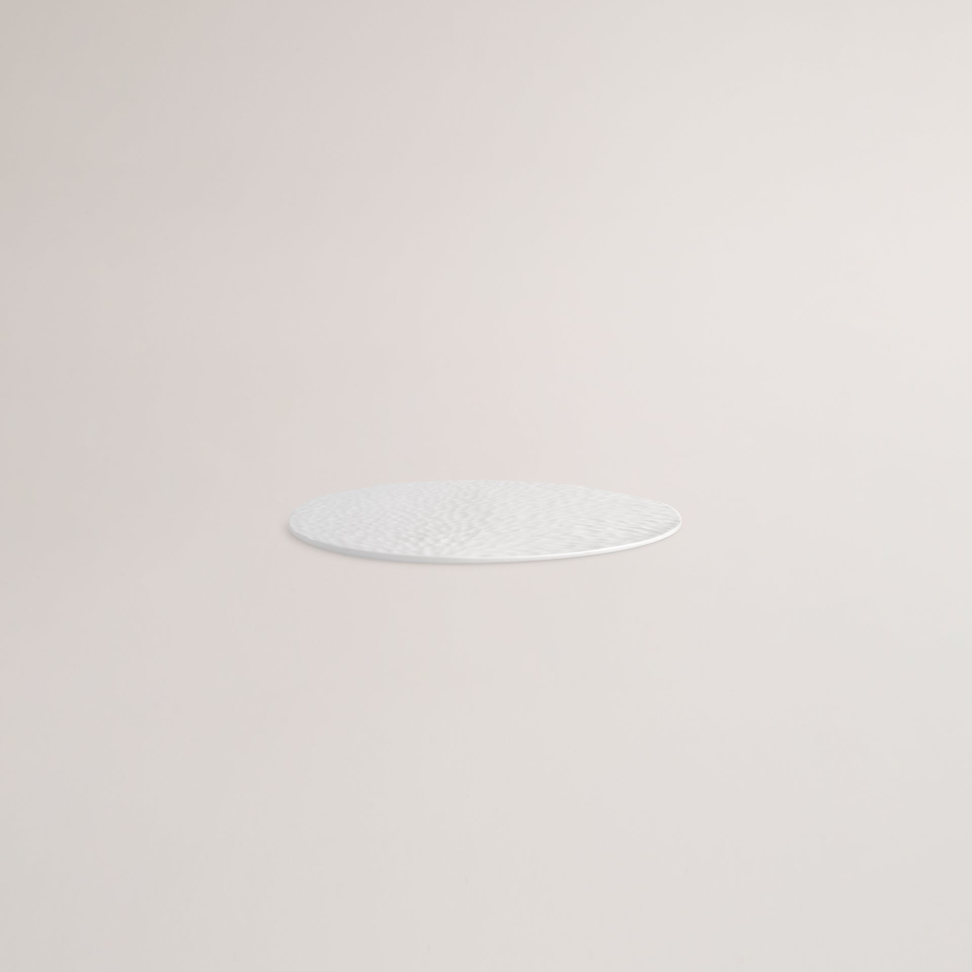 Handmade Limoges porcelain white round platter