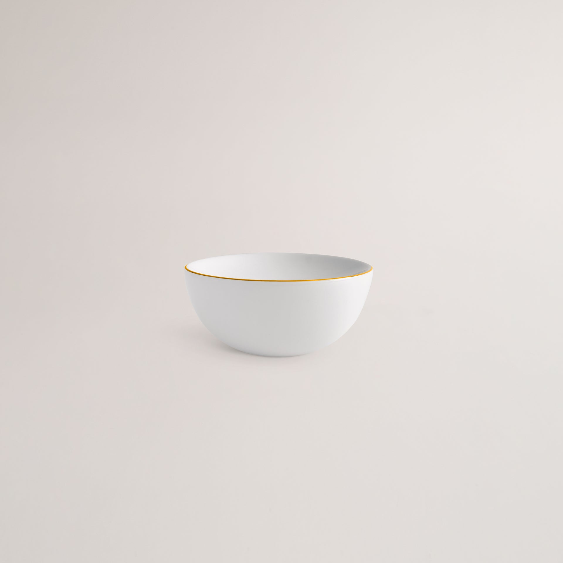 Handmade Limoges porcelain golden rim elevated bowl
