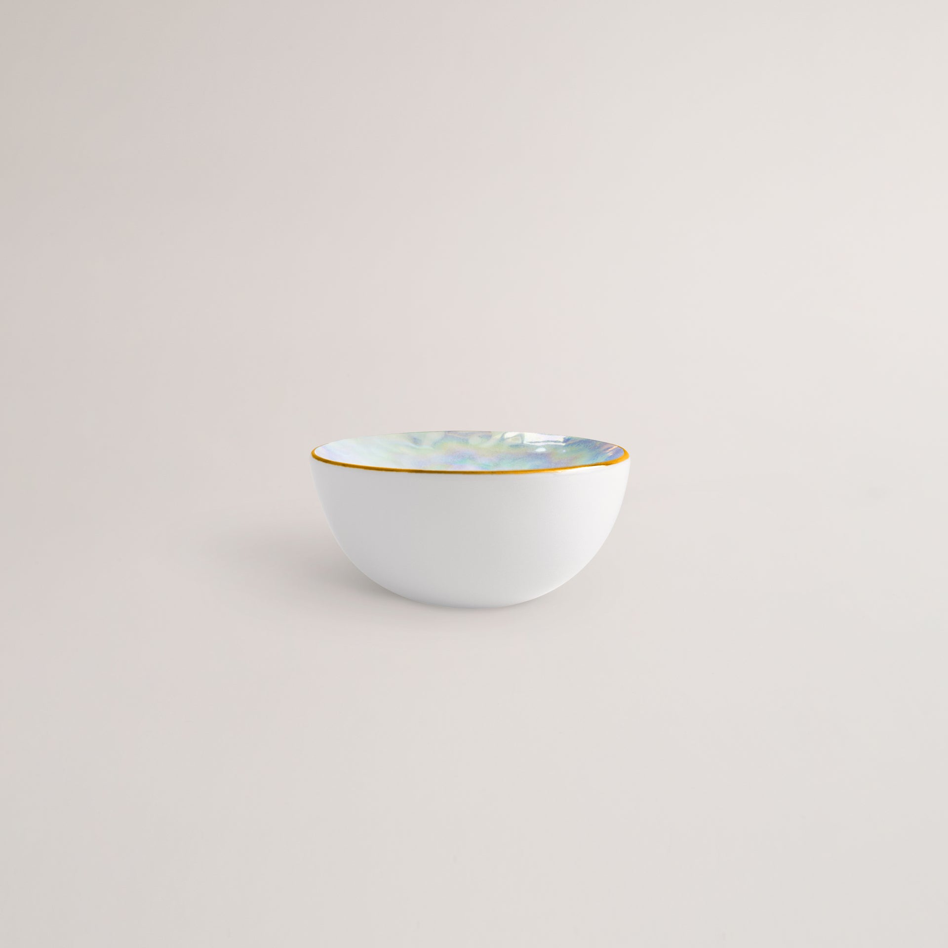 Handmade Limoges porcelain pearlescent small side dish